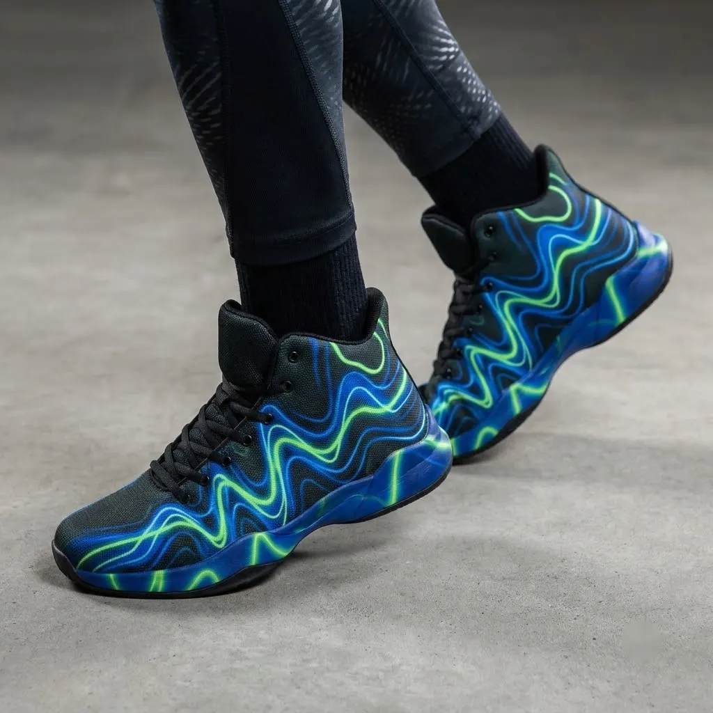 Electric Pulse Motion High-Top Basketball Sneakers