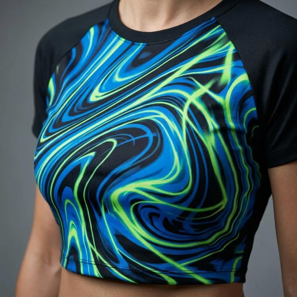 Dynamic Voltage Motion Energy Crop Top Baseball