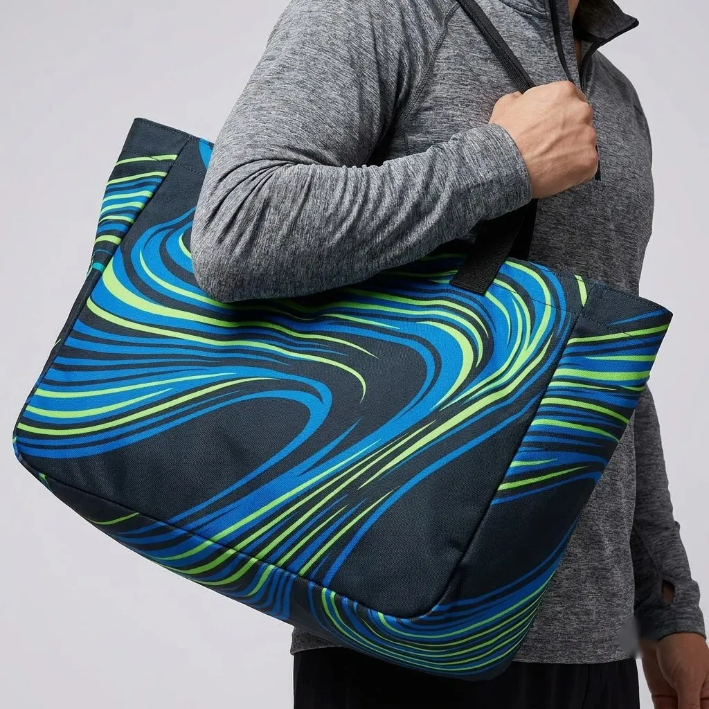 Dynamic Pulse Motion Tote Bags for Energetic Lifestyle