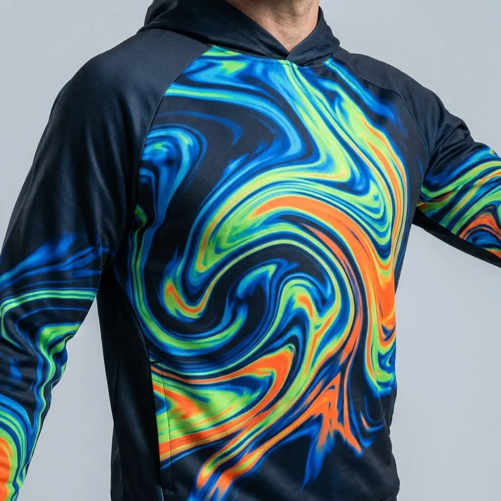 Energetic Motion Pulse Abstract Design Hoodie